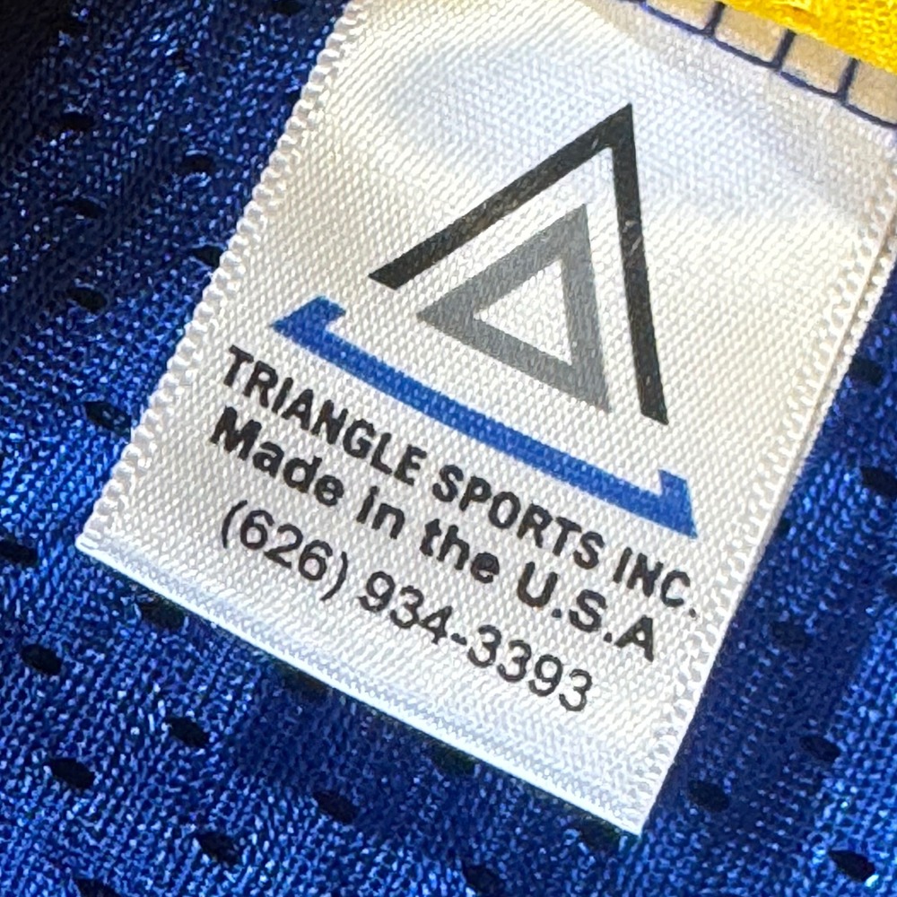 Triangle Sports LA Rams Shell Oil Reversible Mesh‎ Jersey Blue Gold Made in USA - Picture 6 of 6